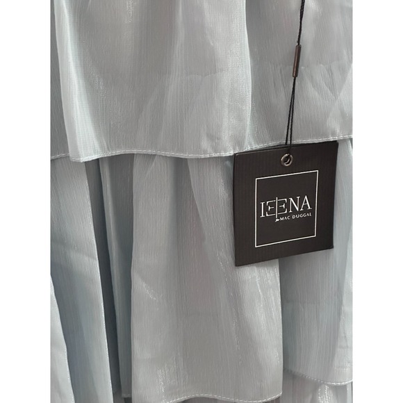 NWT MAC DUGGAL 49595 Blue Flutter Sleeve Ruffle Tiered Gown Light Blue 14 - $398 - Picture 7 of 7